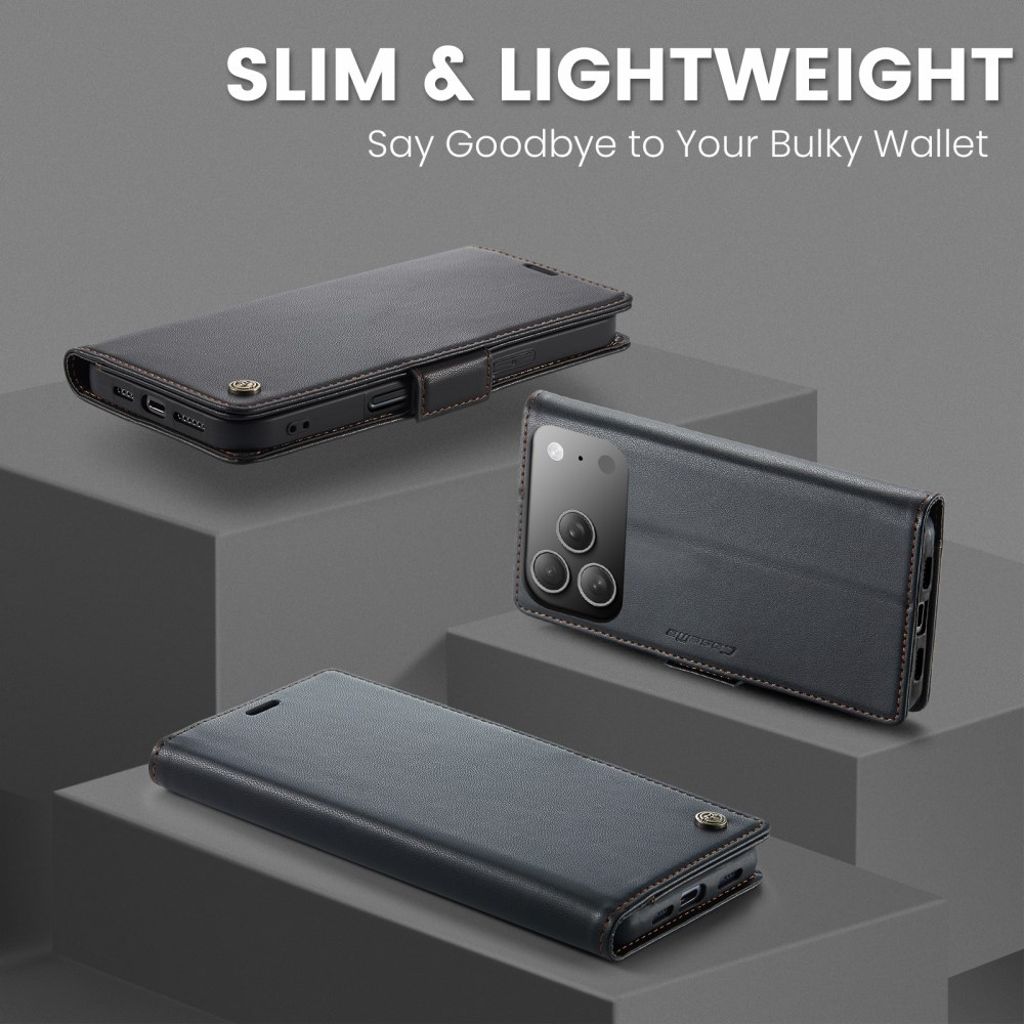 CASEME iPhone 17 Pro Max Etui med Kortspor - Svart