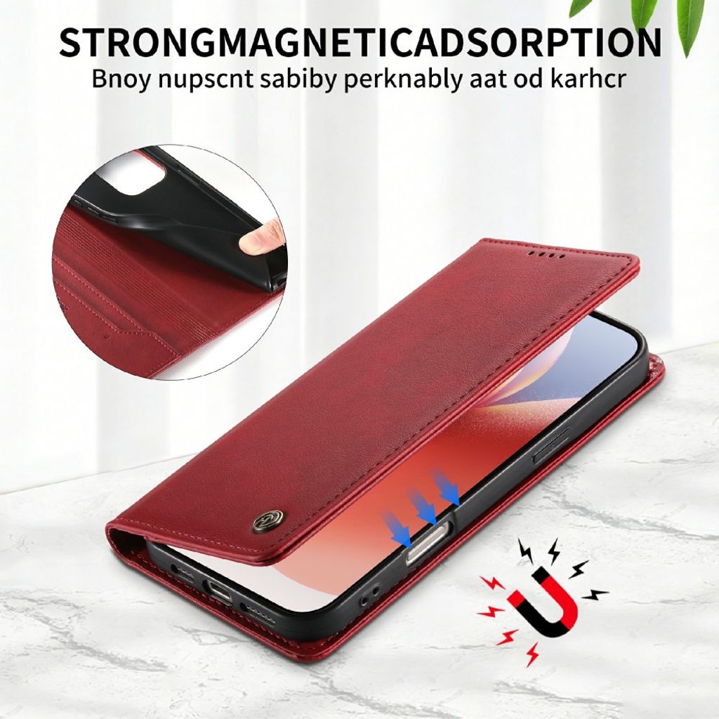 DIETFENG Google Pixel 11 Pro XL Plånboksfodral med RFID-blockering - Röd