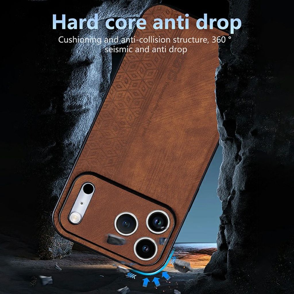 iPhone 18 Pro/17 Pro Skal PU-läder TPU - Blå