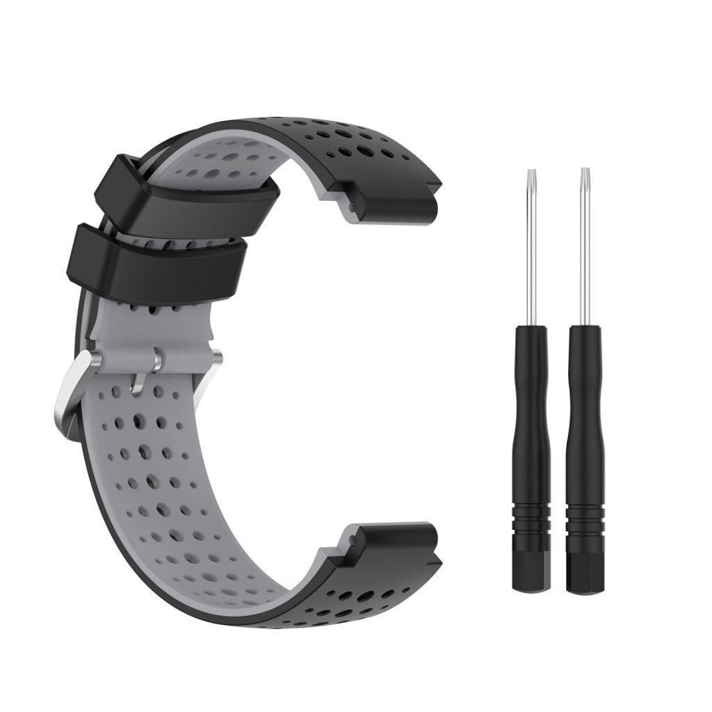Garmin Forerunner 735XT/620/630/220/230/238 Tofarget Klokkereim - Svart/Grå