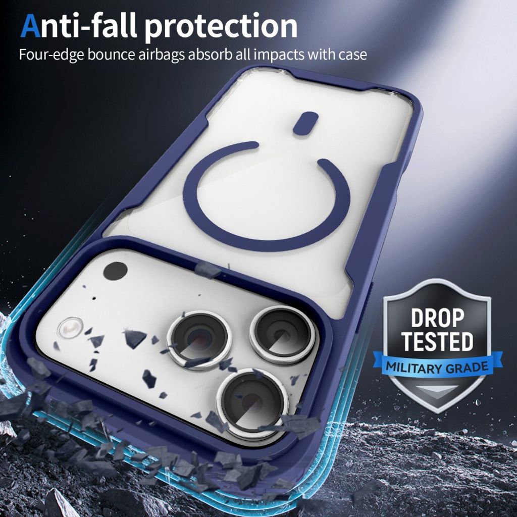 iPhone 17 Pro Max/18 Pro Max MagSafe-kompatibelt Deksel – Blå