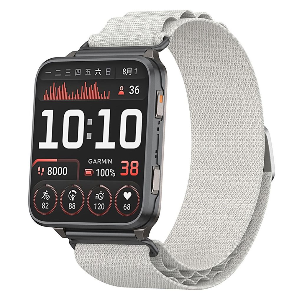 Garmin Venu X1/Fenix 8 Pro/Quatix 8 etc. Klockarmband Nylon – Vit