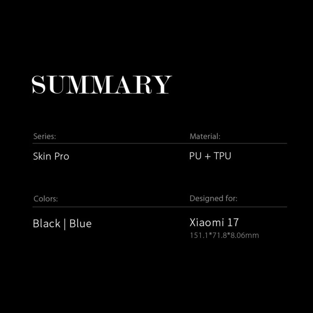 DUX DUCIS Xiaomi 17 Lommeboketui Kortholder/PU-lær/Stativ - Blå