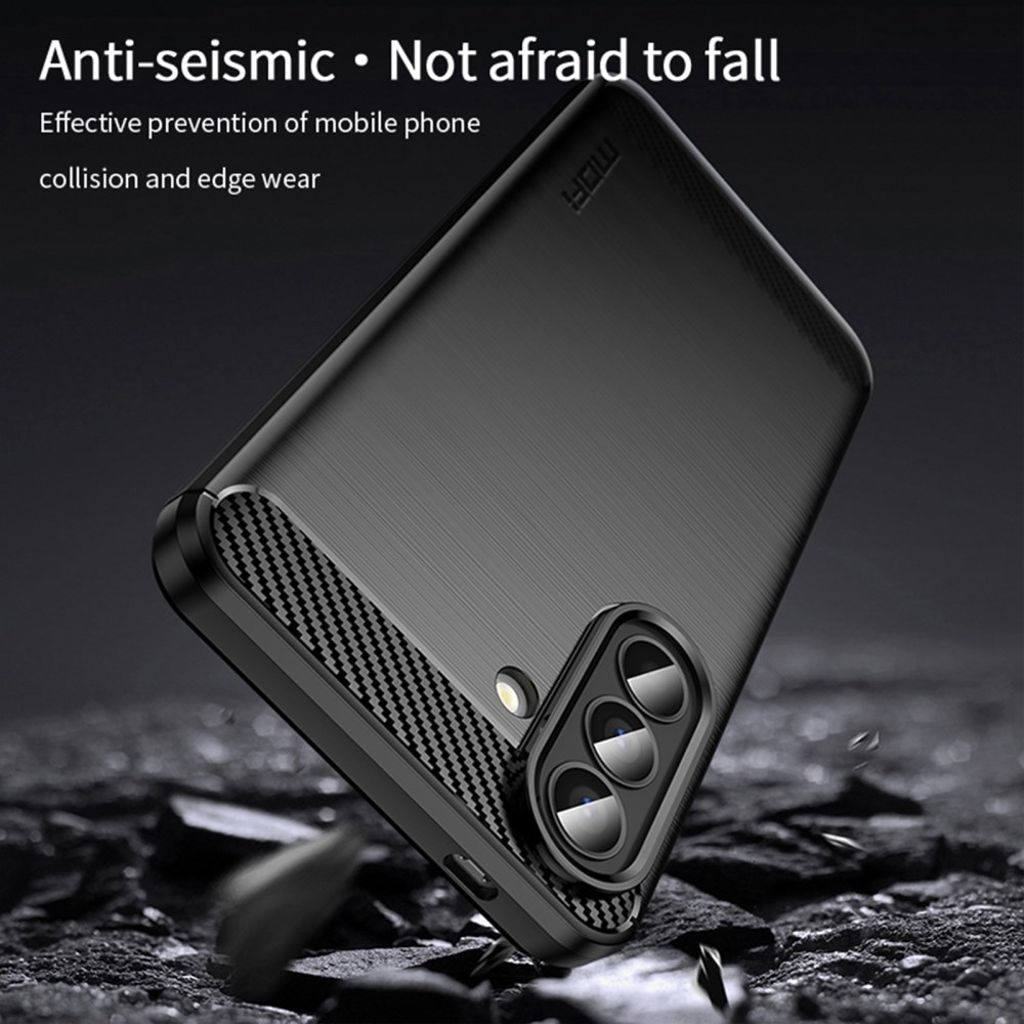 MOFI Samsung Galaxy A57 5G Kuori Hiilikuitukuvio - Sininen