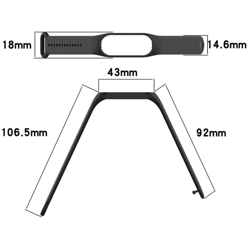 Xiaomi Mi Band 7/6/5 TPU-kellonranneke - Musta