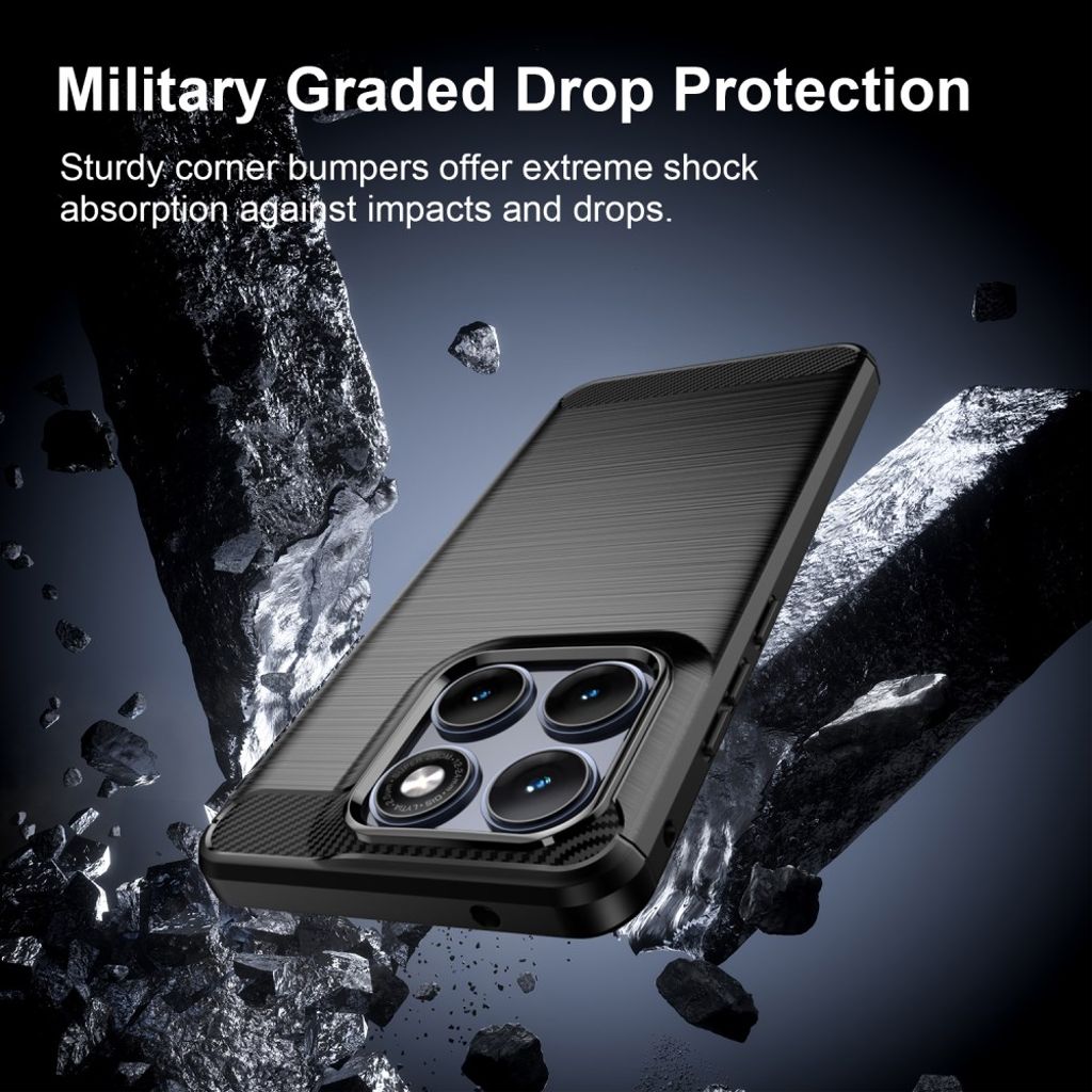 Motorola Edge 70 Fusion Plus/Edge 70 Fusion Deksel Karbonfibertekstur - Svart