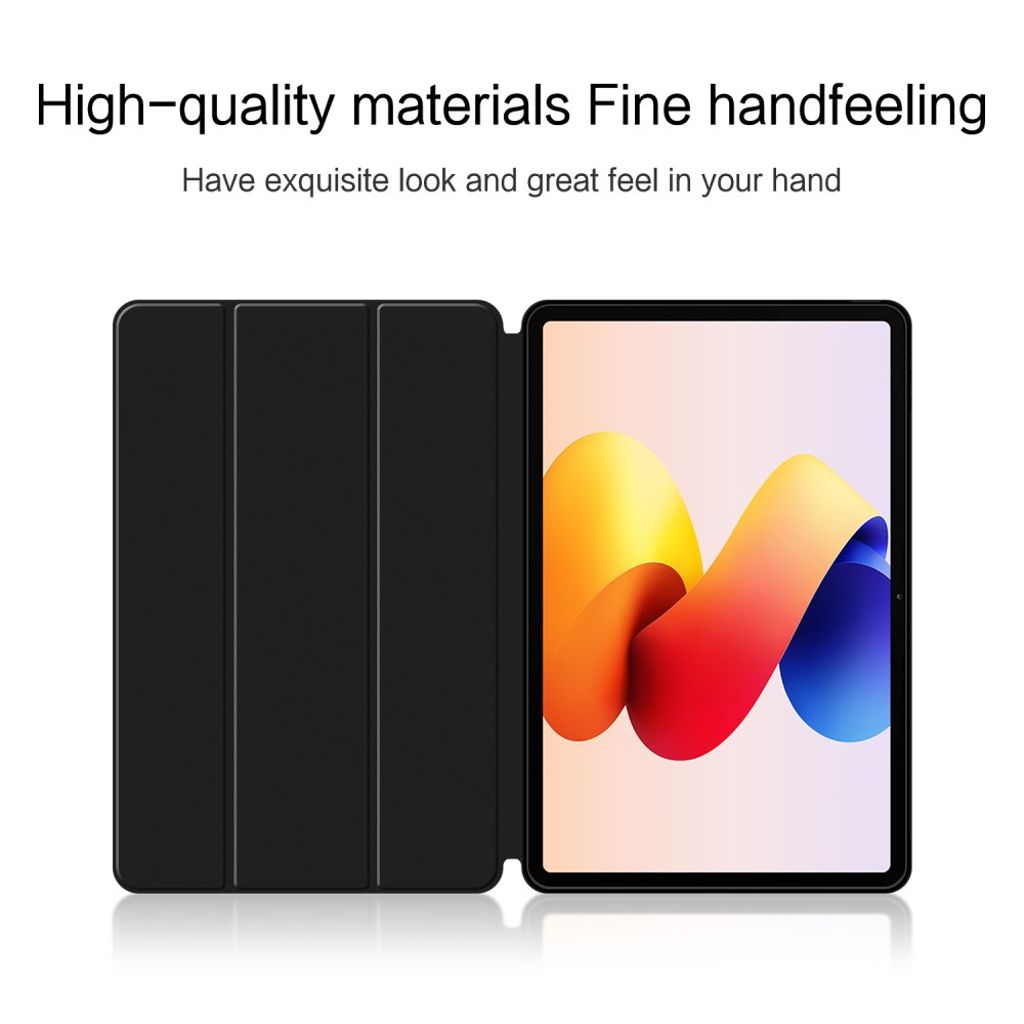 Xiaomi Redmi Pad 2 Pro Etui PU-lær og TPU Tri-Fold - Svart