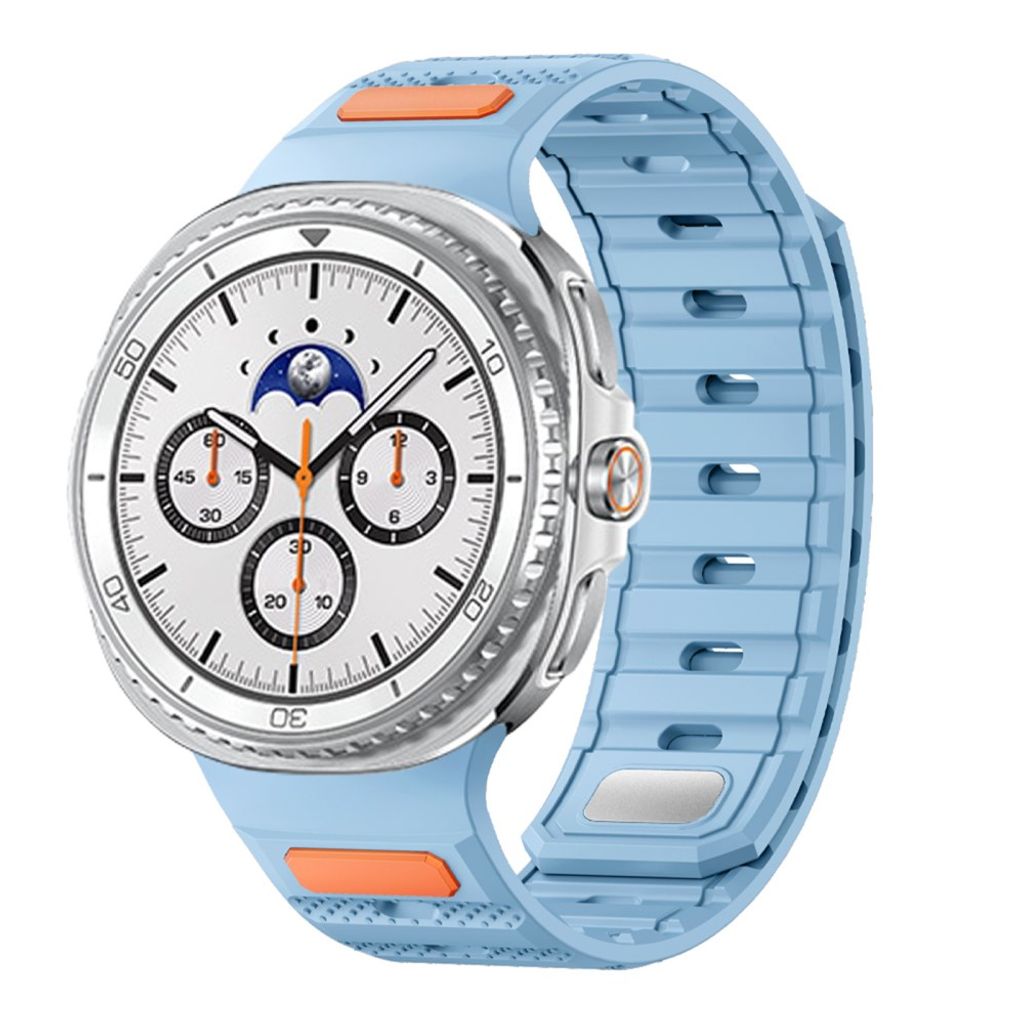 Samsung Galaxy Watch9/9 Classic/8/8 Classic Magnetisk silikon klokkerem - Lysblå