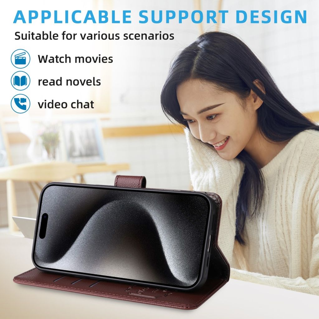 Motorola Moto G86 Power 5G / G86 5G Wallet Cover RFID Blocking – Brown