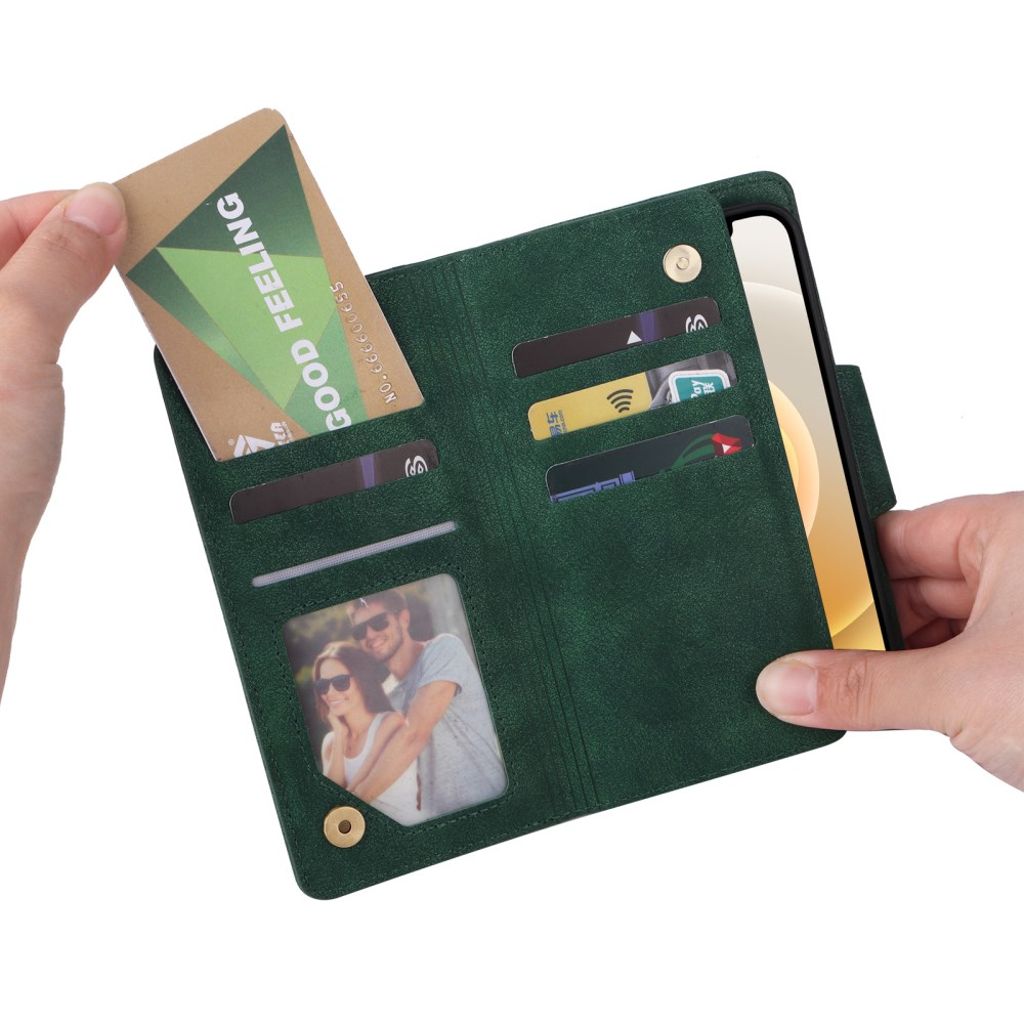 iPhone 12 Mini Cover with Stand - Green