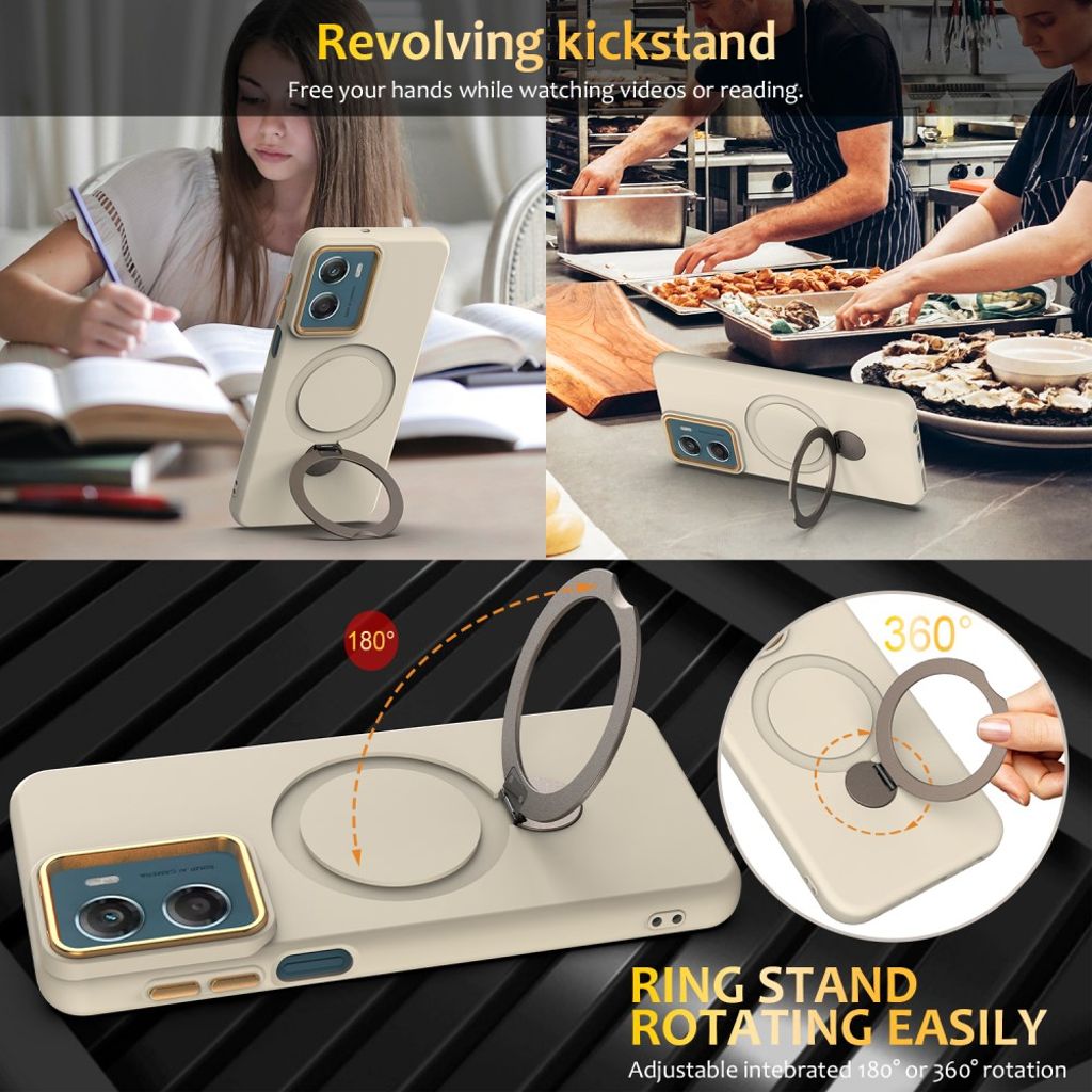 Motorola Moto G06 Power 4G/Moto G06 4G Deksel MagSafe-Ring - Aprikos