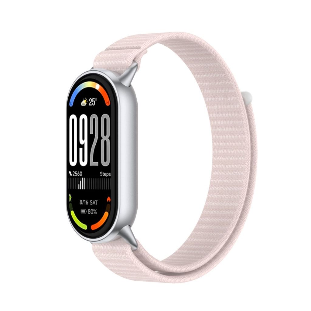 Xiaomi Smart Band 10/9/8 Urrem i nylon - Lyserød