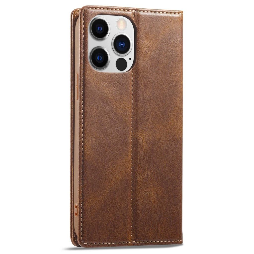 LC.IMEEKE iPhone 13 Pro Max Lompakkokotelo RFID-estävä - Ruskea