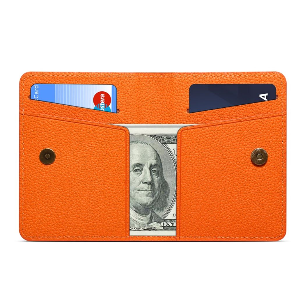 DENIOR MagSafe Wallet Magnetisk Kortholder for Mobiltelefon - Oransje