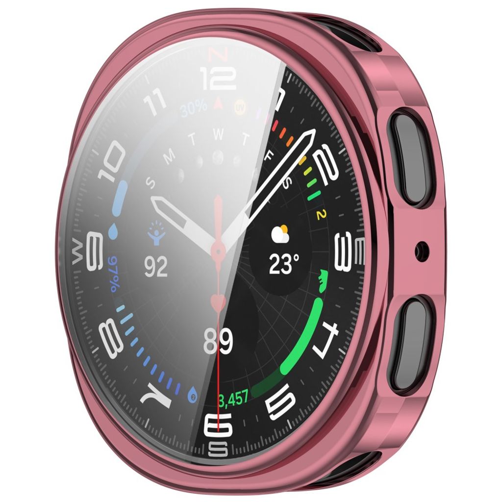 Samsung Galaxy Watch9 44mm TPU-deksel med skjermbeskytter - Rosa