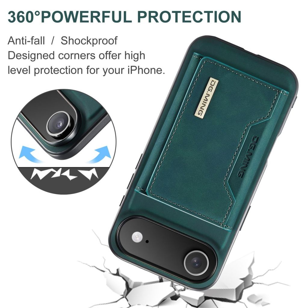 DG.MING iPhone Air Cover med Pung - Grøn