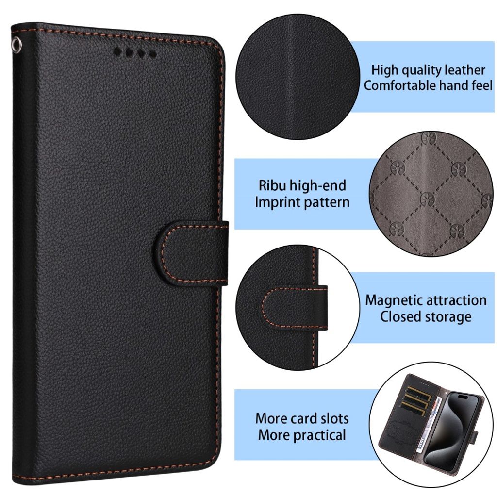 Motorola Moto G86 Power 5G / G86 5G Wallet Cover RFID Blocking – Black