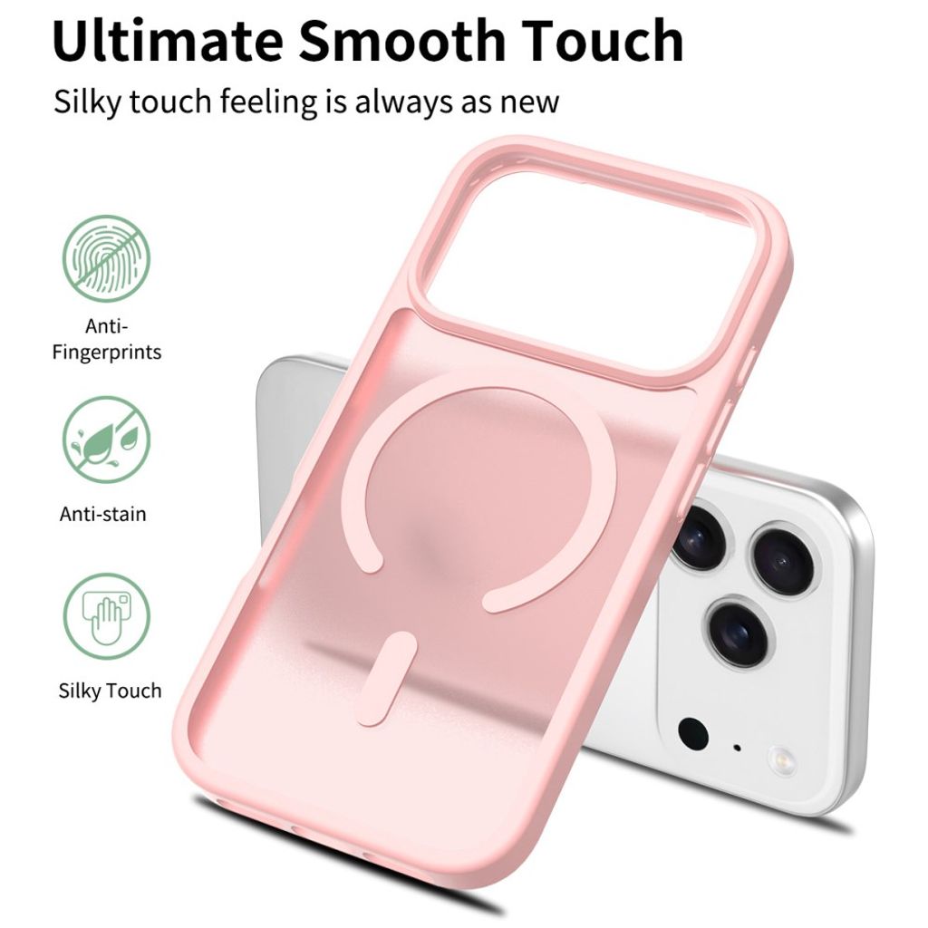 iPhone 18 Pro/17 Pro Matt Deksel - Rosa