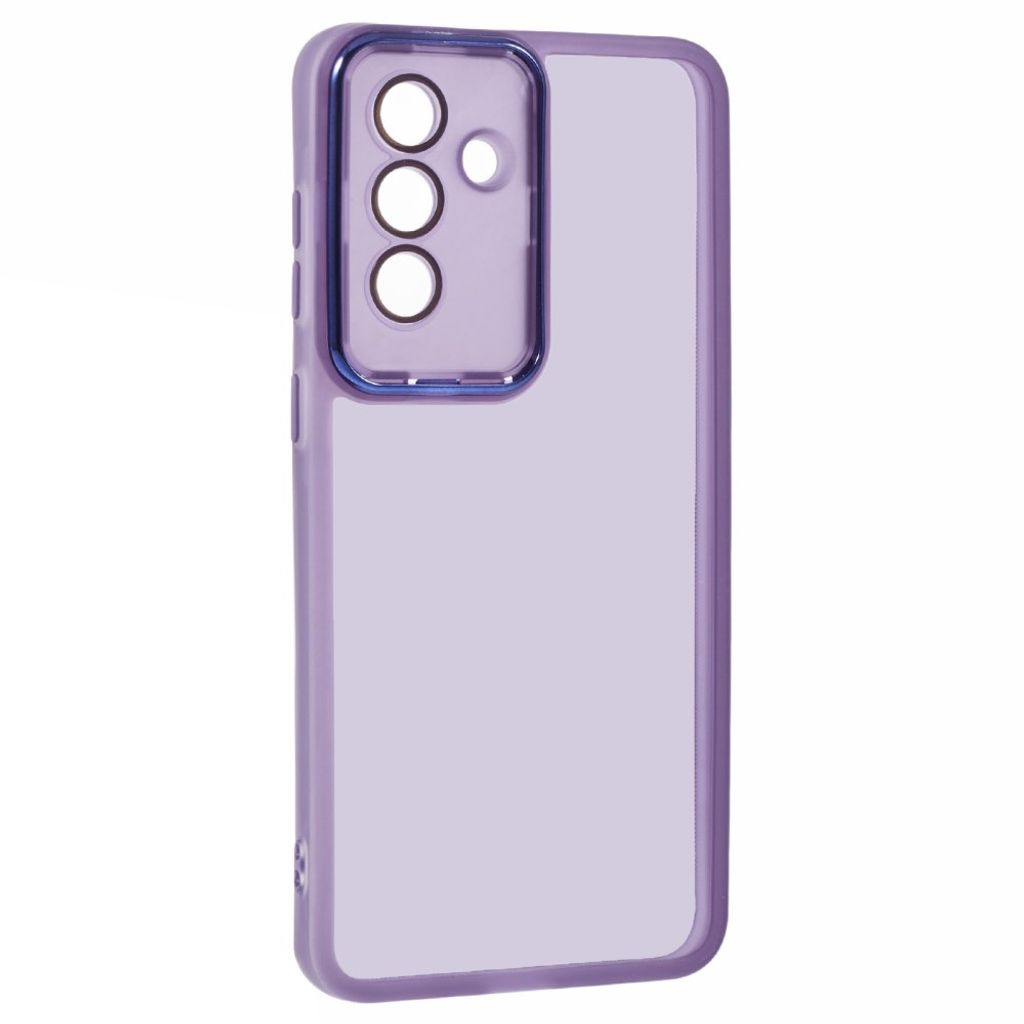 Samsung Galaxy A27 5G Kuori Sähköpinnoitettu Kamerakehys - Läpinäkyvä Violetti