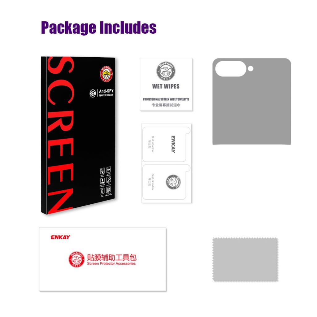 ENKAY HAT PRINCE Samsung Galaxy Z Flip8 Privacy Skärmskydd – Svart