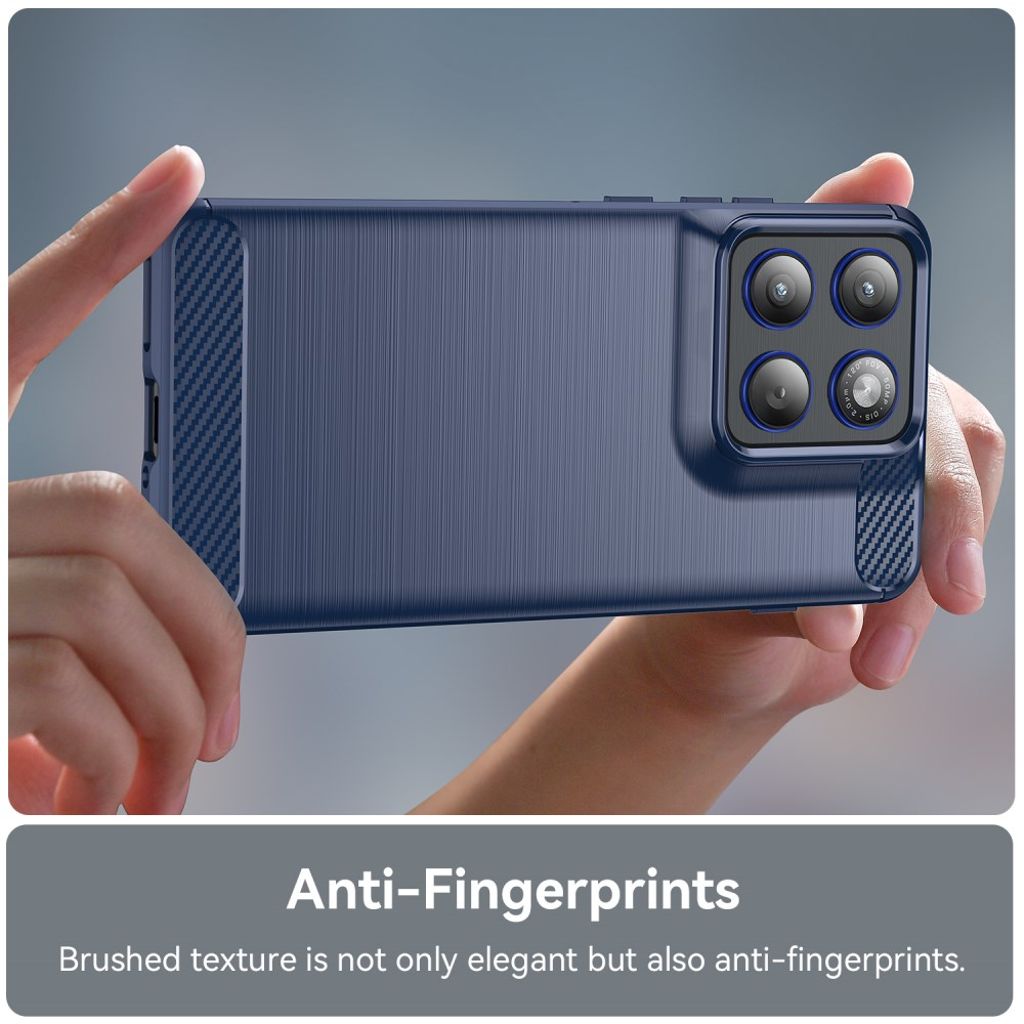 Motorola Edge 70 5G Skal Kolfibertextur - Blå