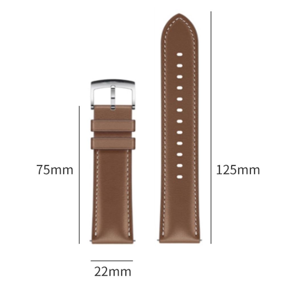 Huawei Watch GT5/GT5 Pro/GT4 46 mm kellonranneke aitoa nahkaa – ruskea