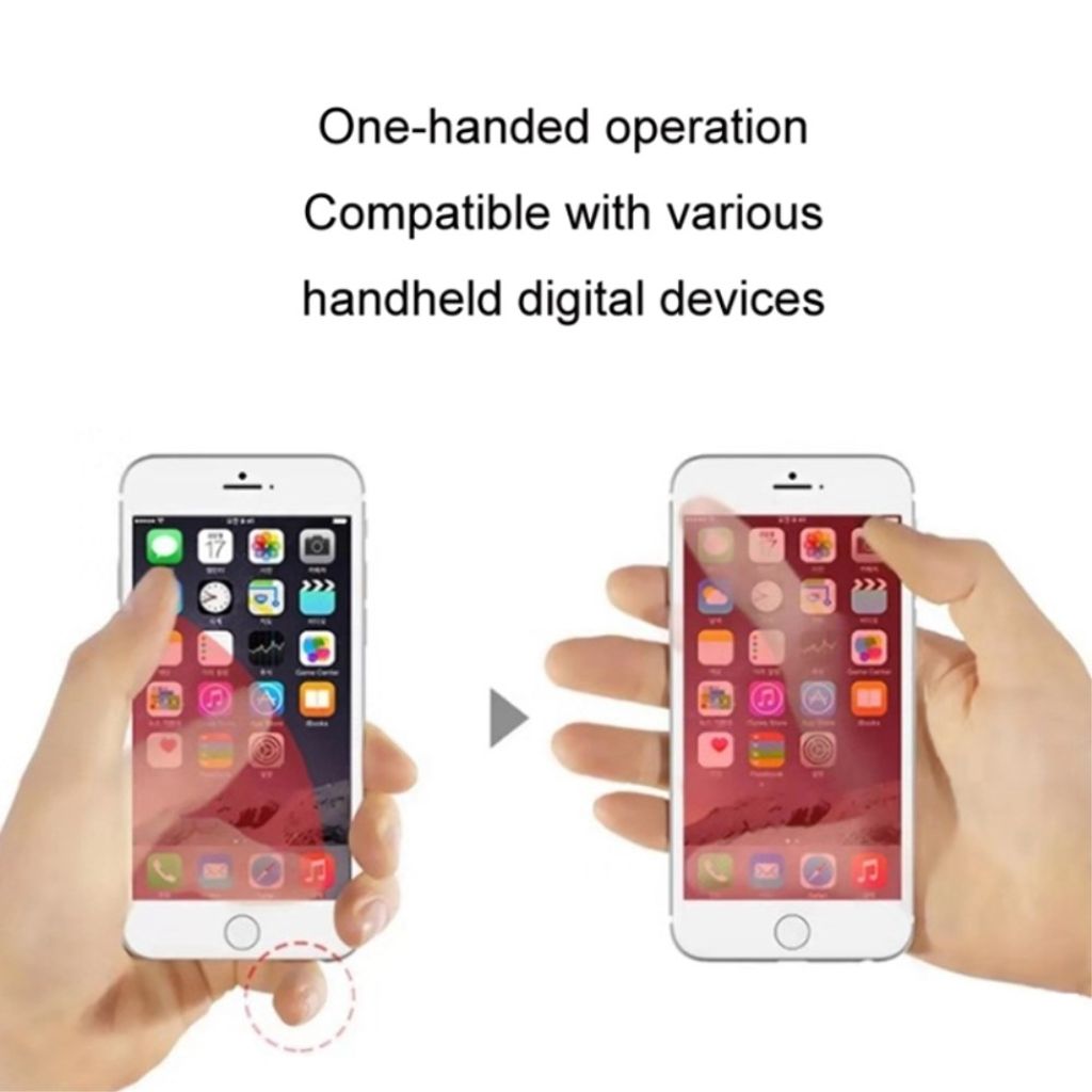 Magnetic ring holder for phone with kickstand – Silver