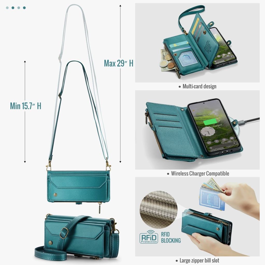 CASEME Google Pixel 10 Pro / Pixel 10 Etui med 10 Kortplads - Grøn