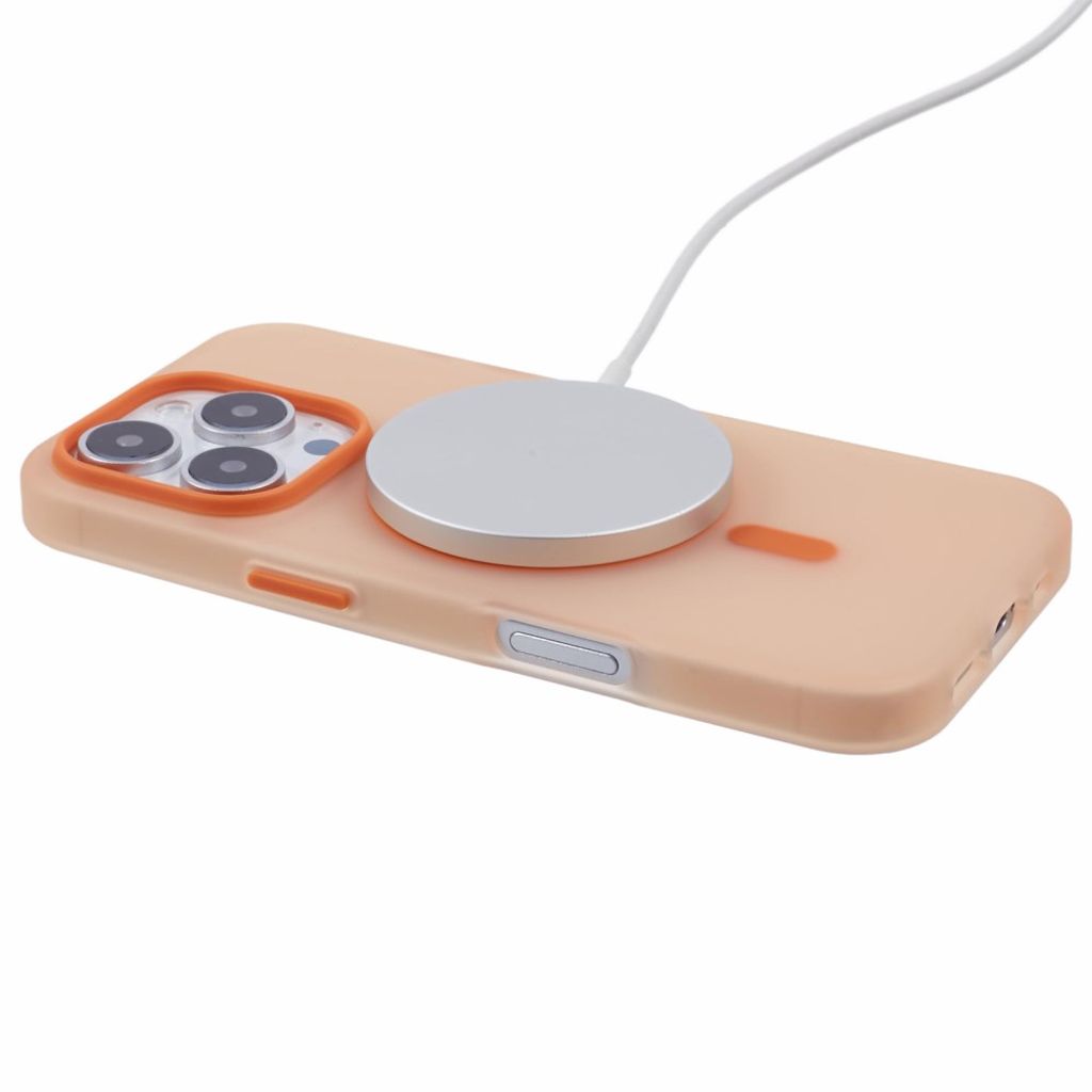 iPhone 13 Pro Max MagSafe-yhteensopiva TPU-kuori - Oranssi