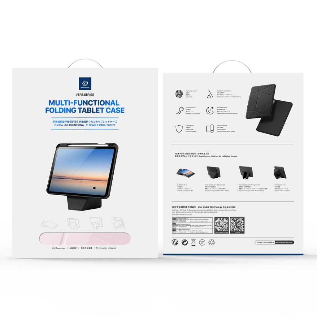 DUX DUCIS Samsung Galaxy Tab S12 Ultra/S11 Ultra etc Kotelo taittuvalla jalustalla - Vaaleanpunainen
