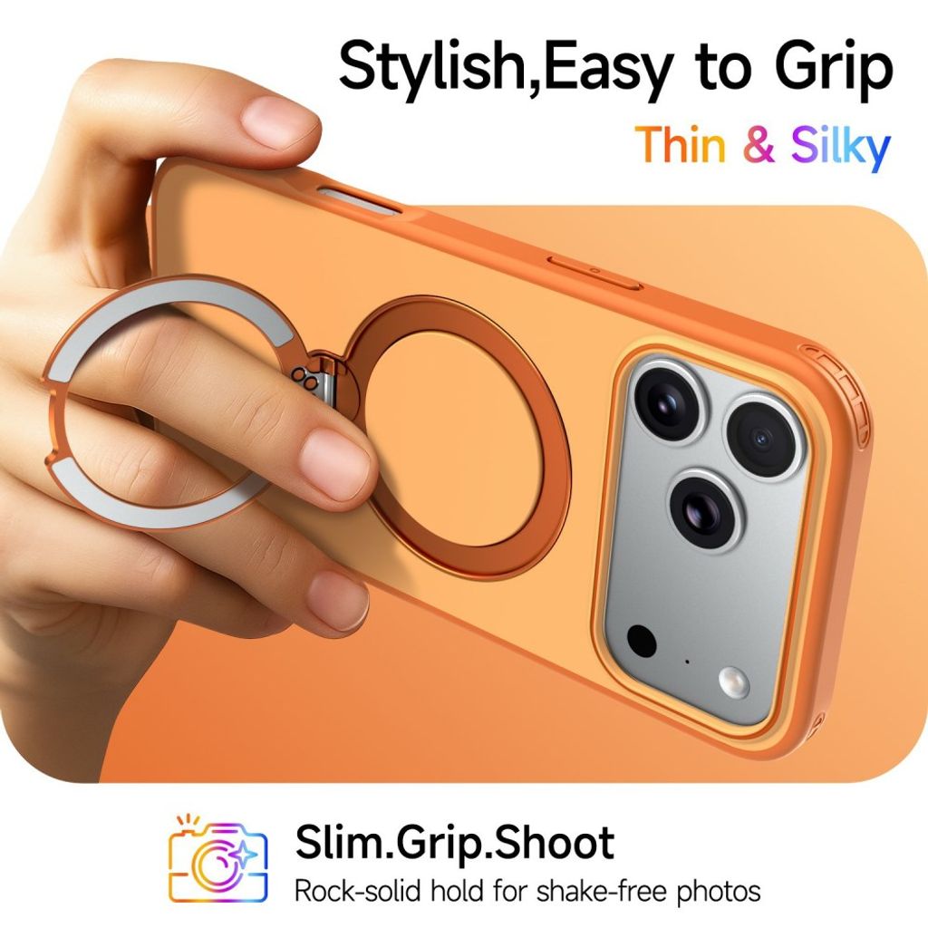 iPhone 18 Pro Max/17 Pro Max MagSafe Skal med Stativ - Orange
