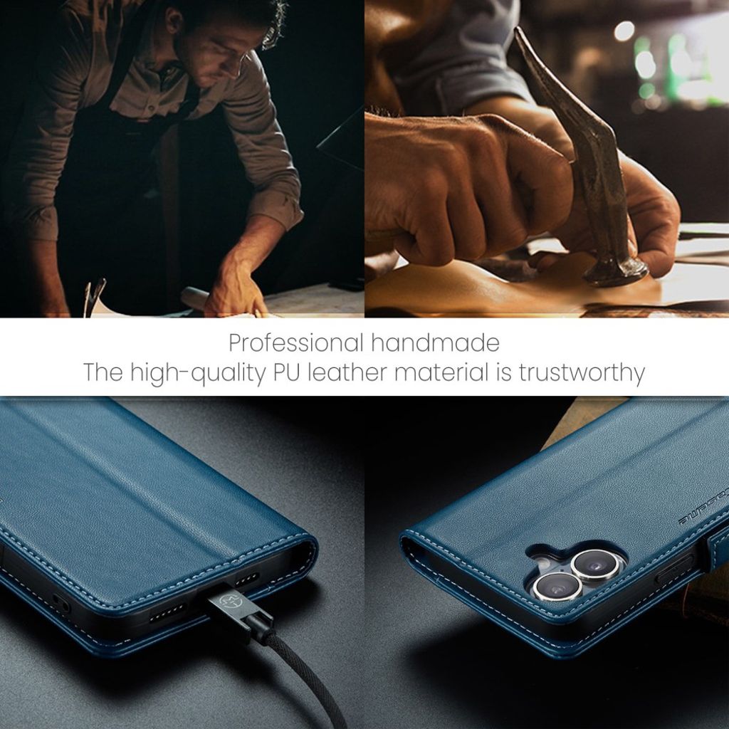 CASEME iPhone 17 Etui med Kortplads - Blå