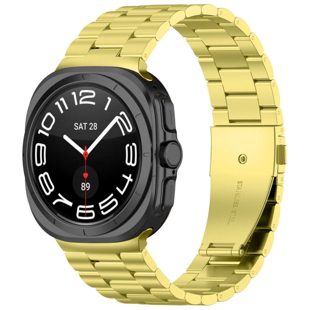 Samsung Galaxy Watch8 ruostumattomasta teräksestä valmistettu ranneke – kulta