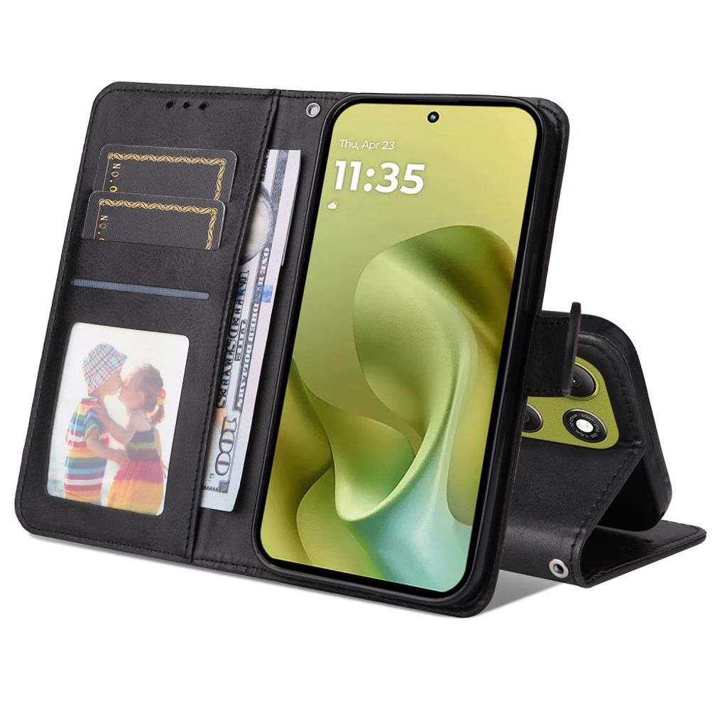 Motorola Moto G86 Power 5G / G86 5G Wallet Cover With Stand – Black
