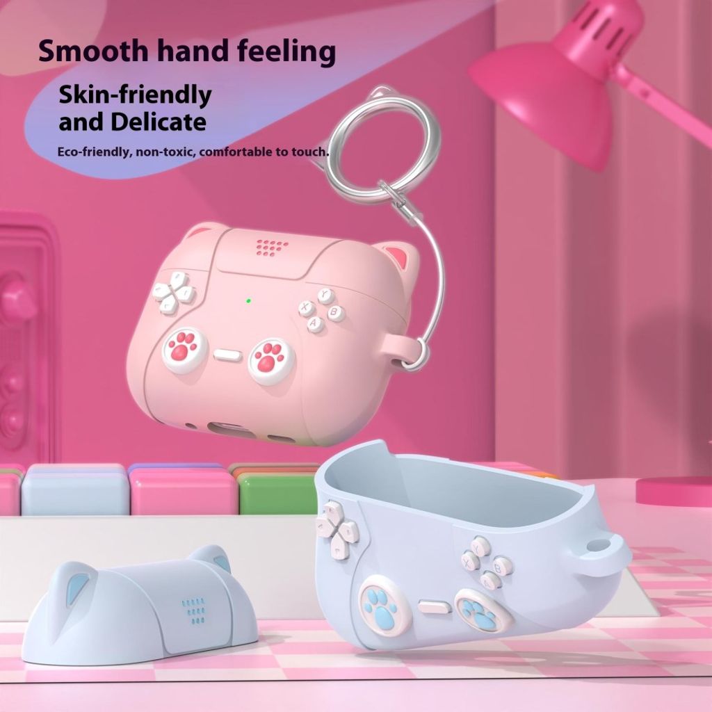 Apple AirPods Pro 3 Etui Spilkonsol Kat - Lyserød