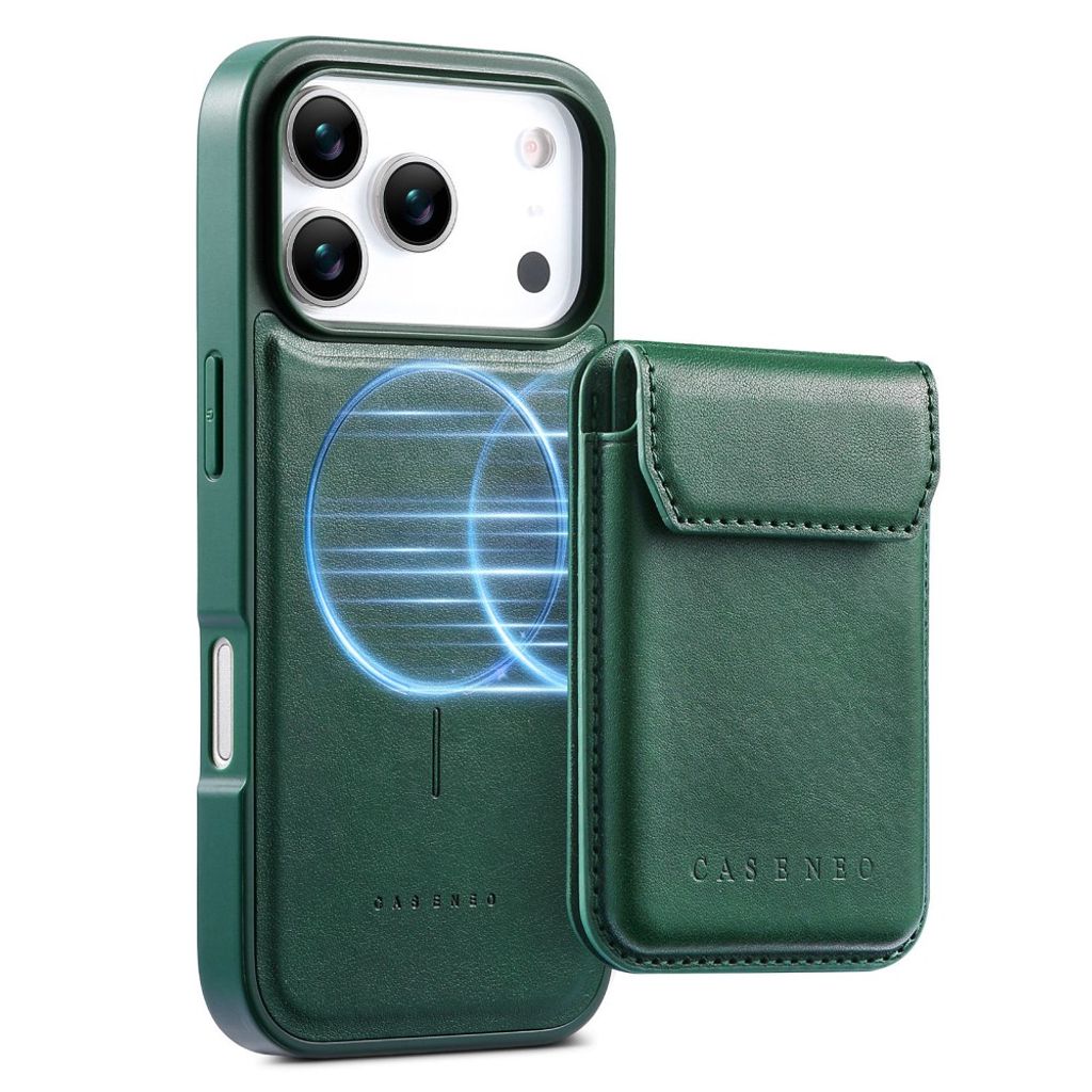 CASENEO iPhone 18 Pro Max/17 Pro Max MagSafe Lommebokdeksel – Grønn