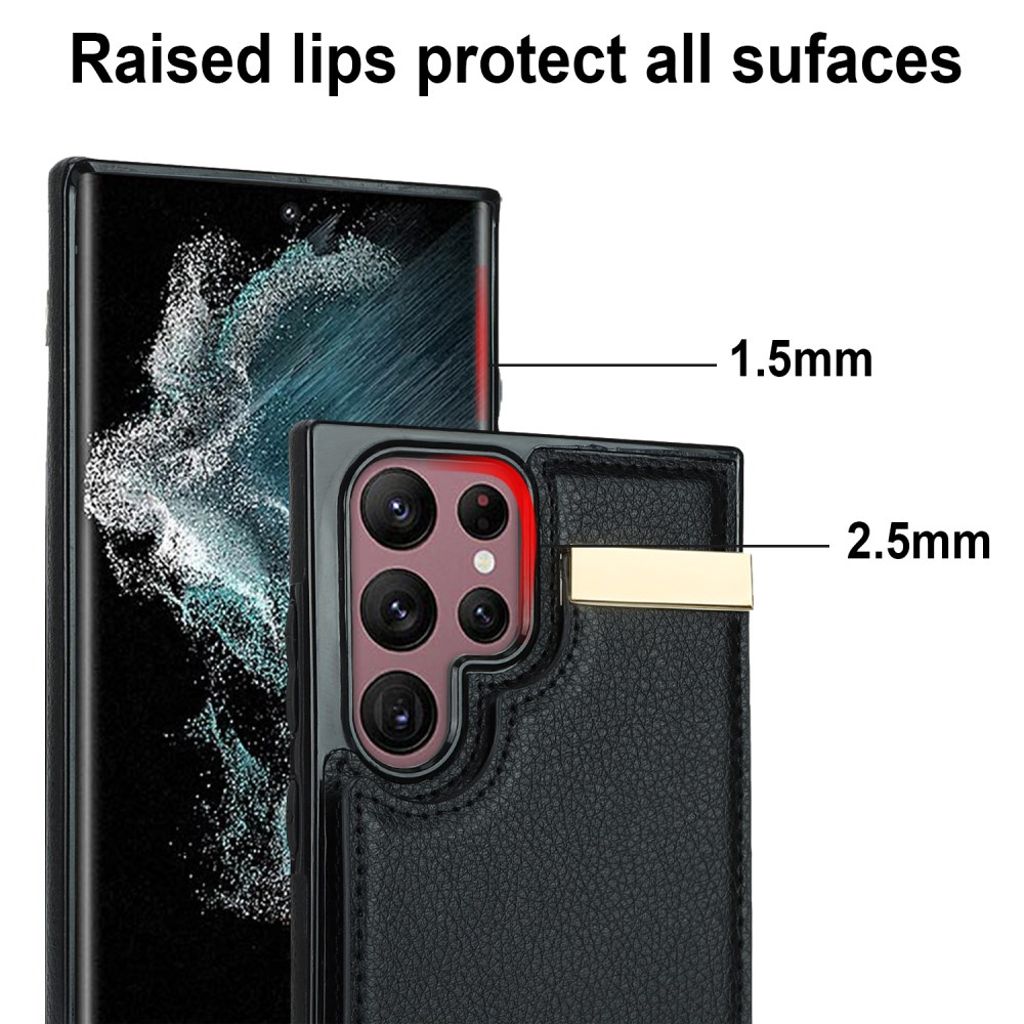 Samsung Galaxy S26 Ultra Deksel med Kortholder - Svart