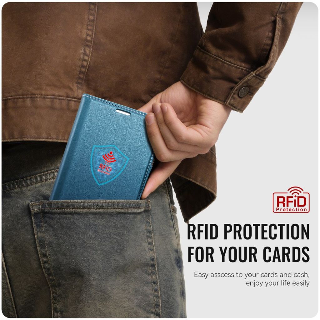 CASEME Samsung Galaxy Z Fold8 Flip Cover med RFID blokering - Blå