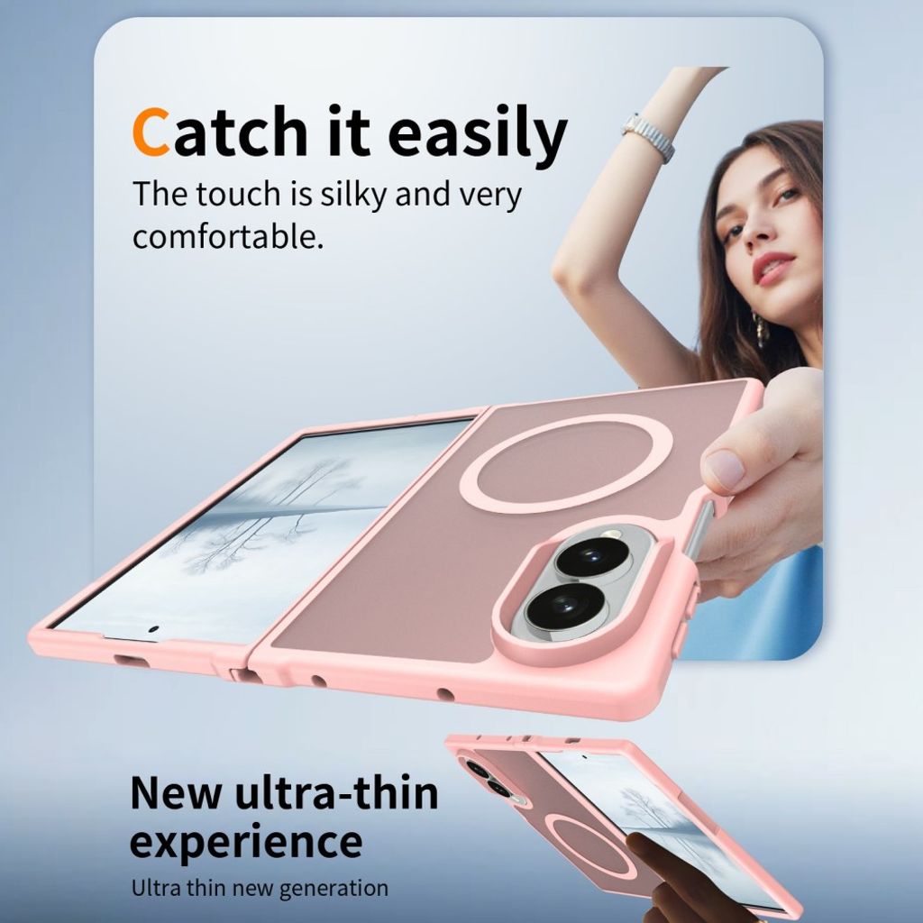Samsung Galaxy Z Fold8 MagSafe cover med akrylbagside - Lyserød