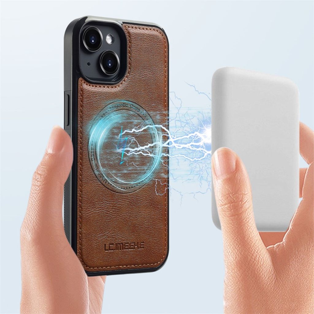 LC.IMEEKE iPhone 13 MagSafe Compatible Case - Brown