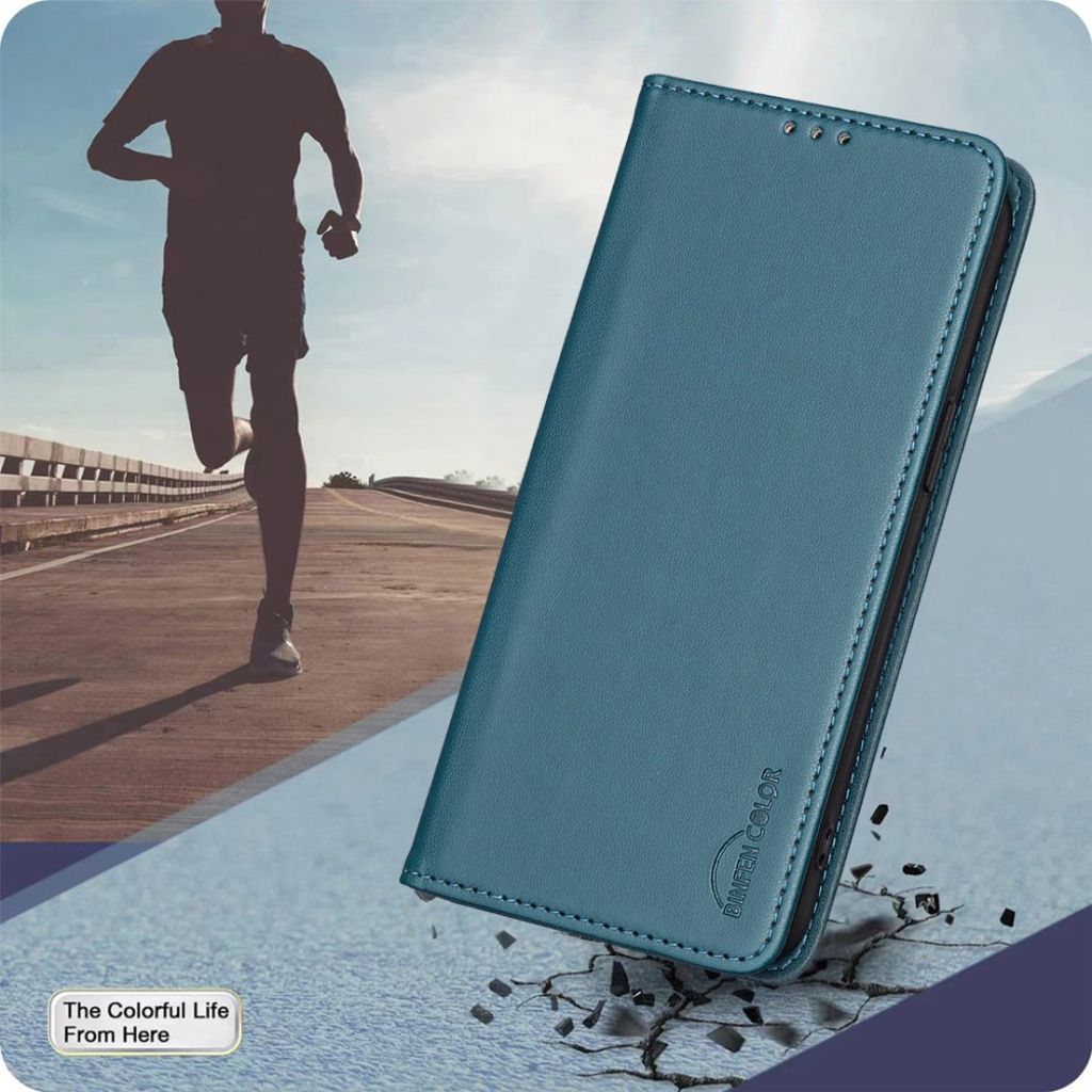 BINFEN COLOR Samsung Galaxy A57 5G Plånboksfodral Stativ – Grön