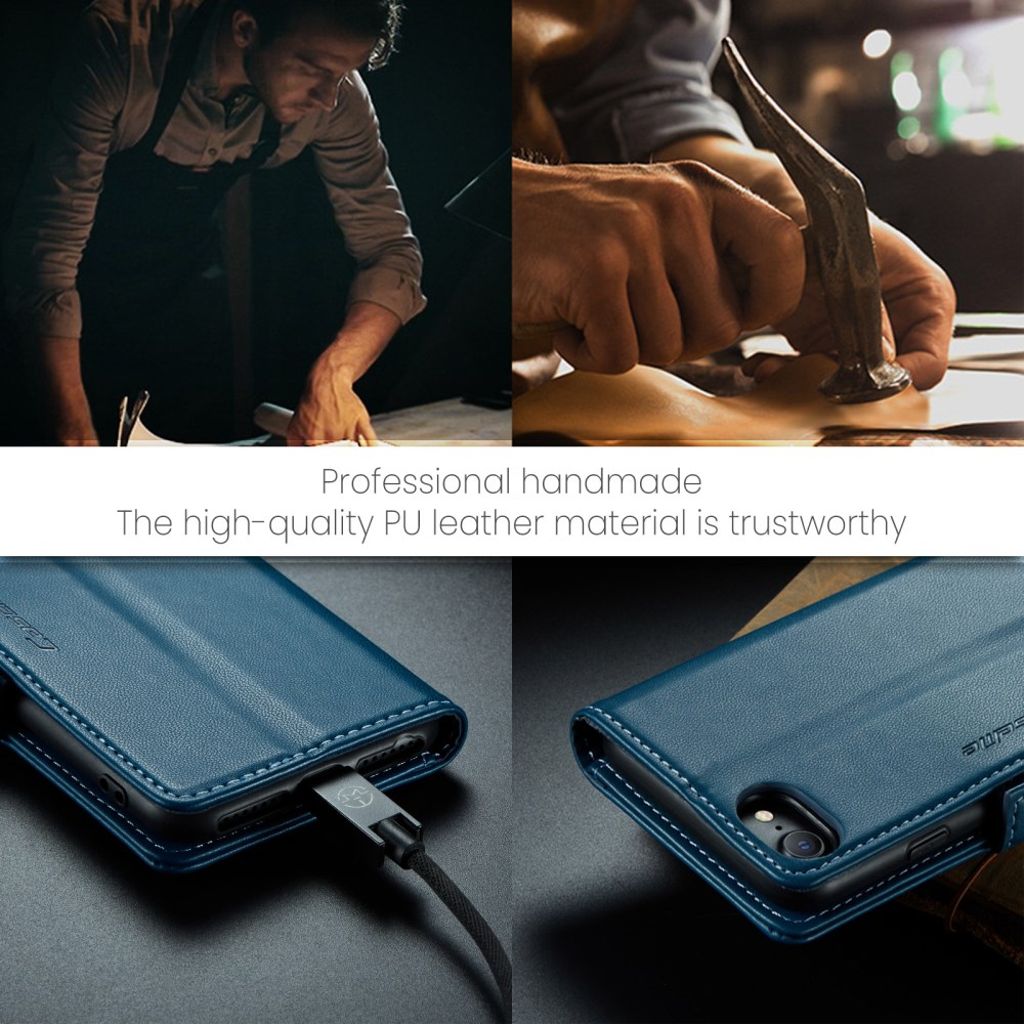 CASEME iPhone 6/6s/7/8/SE 2020/2022 Fodral med Kortfack - Blå