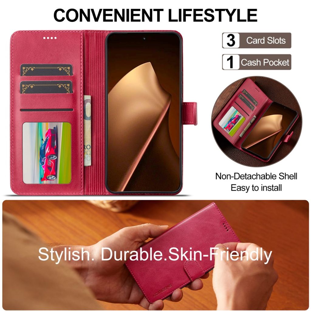 LC.IMEEKE Xiaomi 17T Pro Lompakkokotelo - Rose