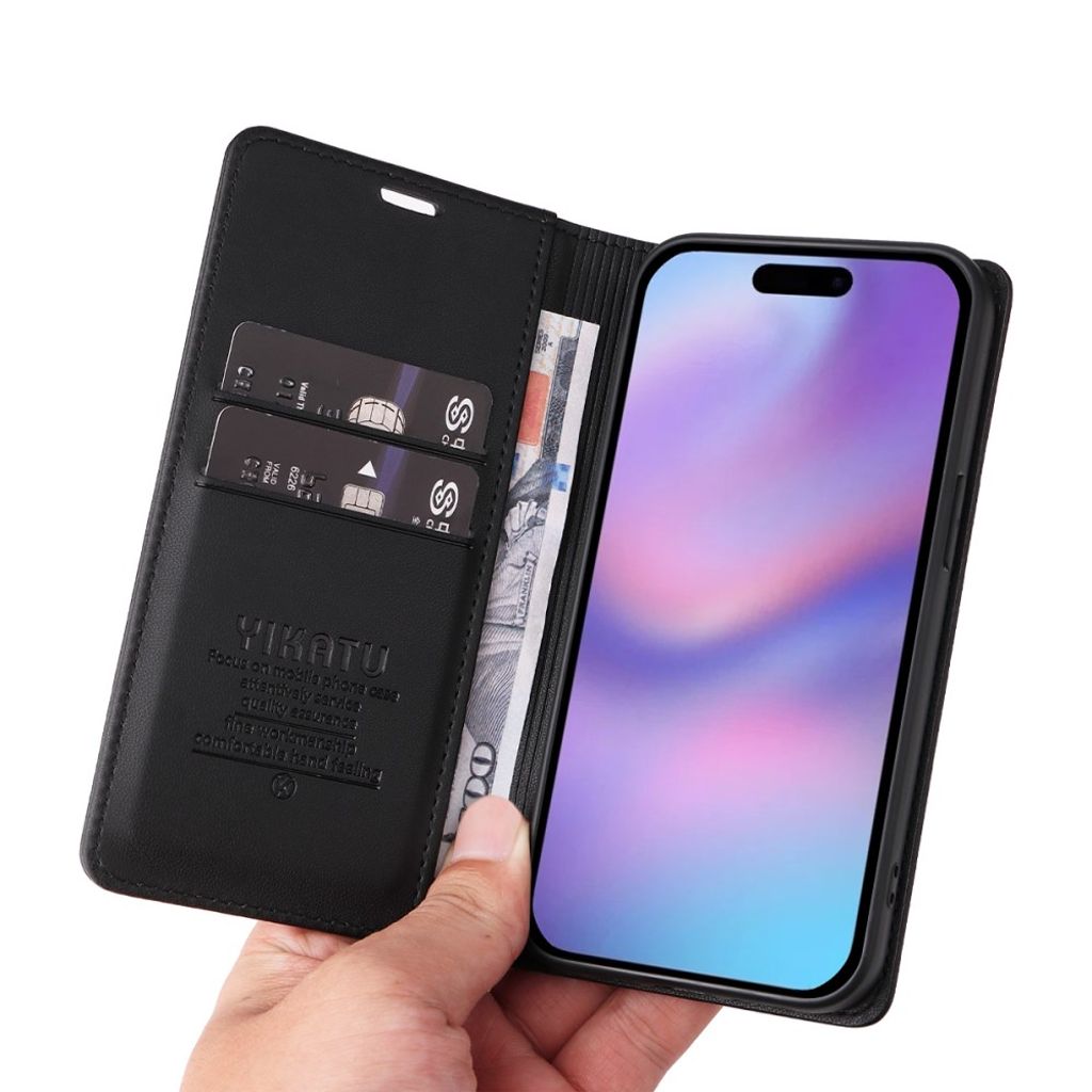 YIKATU iPhone 17 Wallet cover - Black