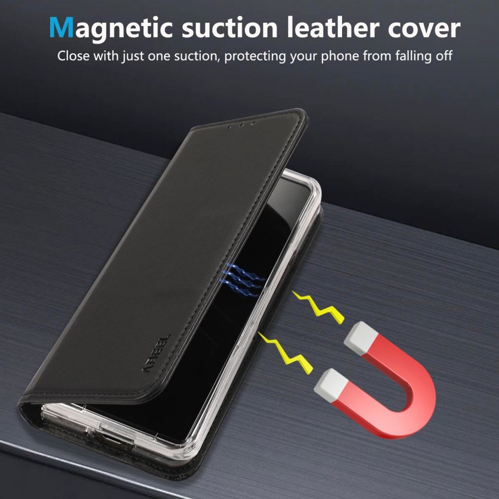 ABEEL Google Pixel 11 Pro Fold Plånboksfodral med stativ - Svart