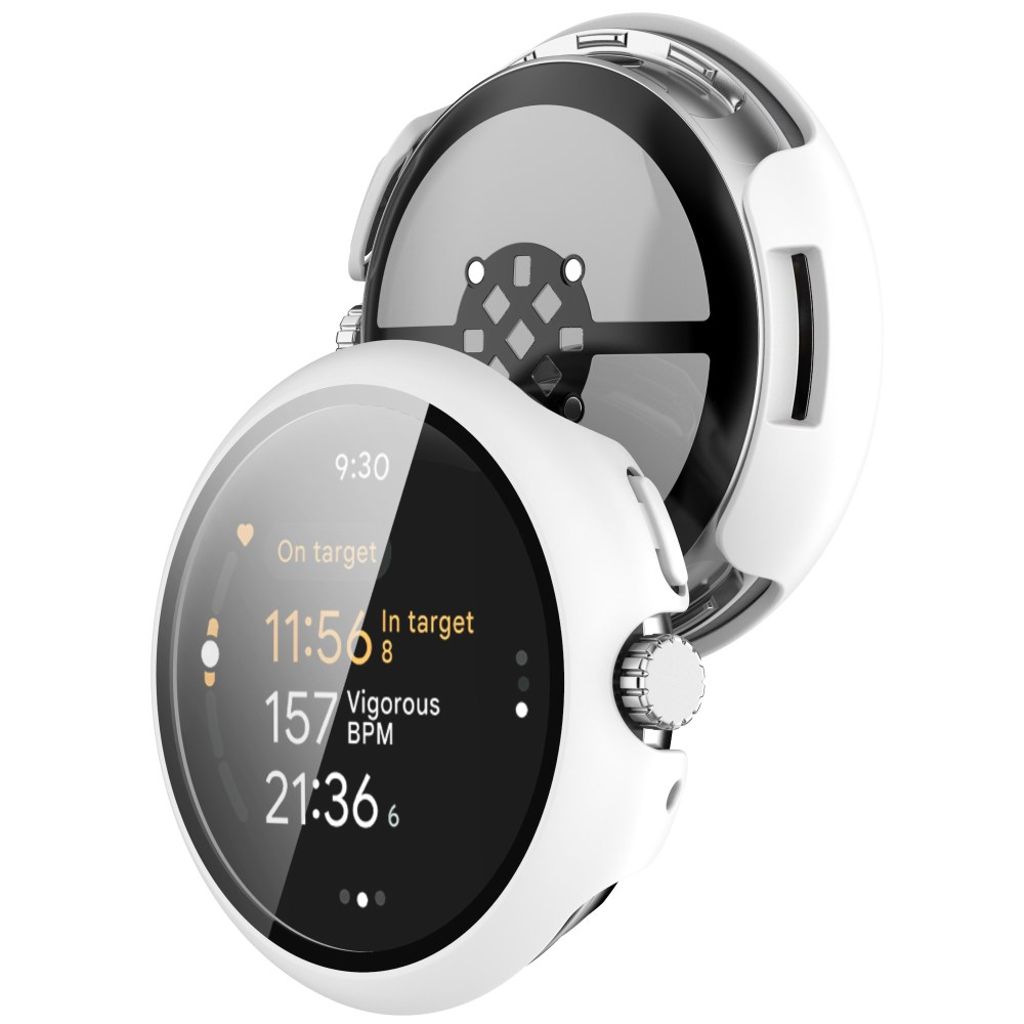 Google Pixel Watch 3 45 mmKuori, Näytönsuoja - valkoinen