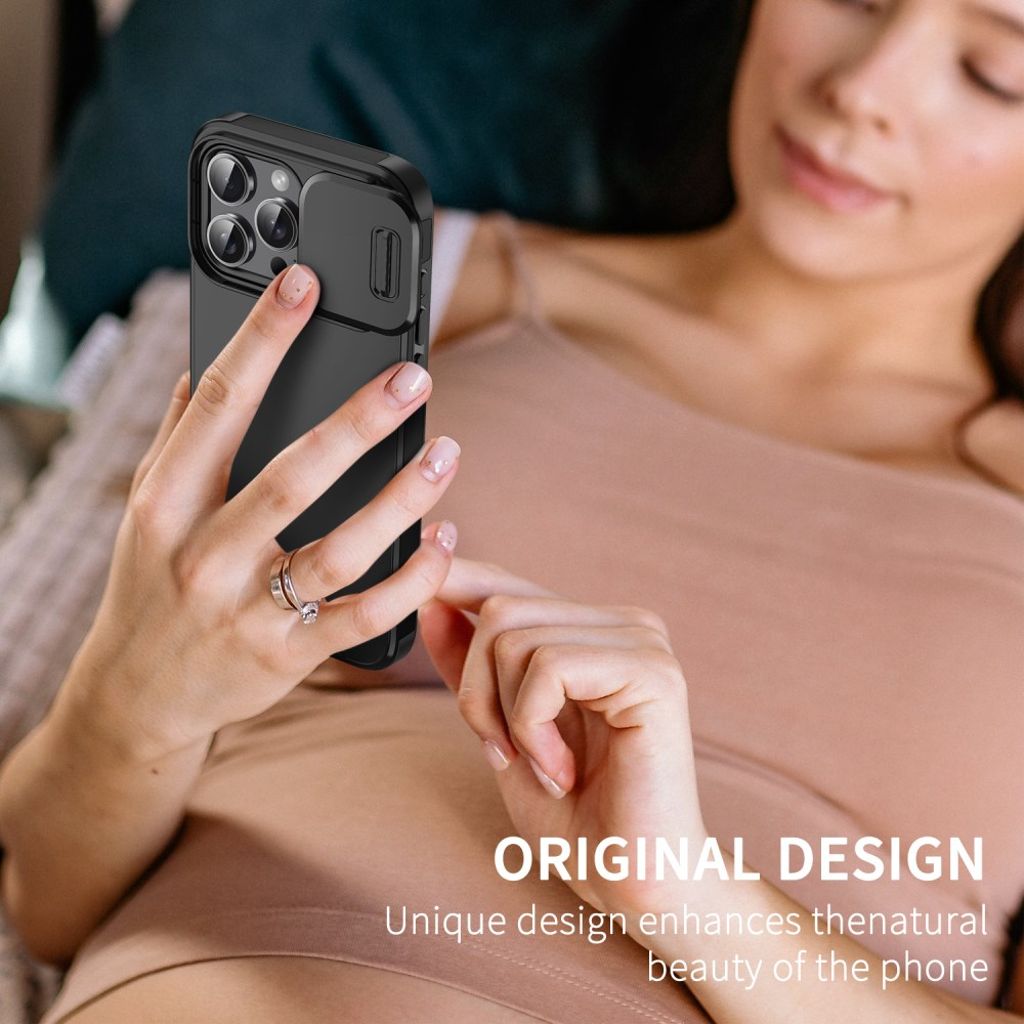 iPhone 16 Pro Max Deksel med Slide Kameradeksel – Lilla