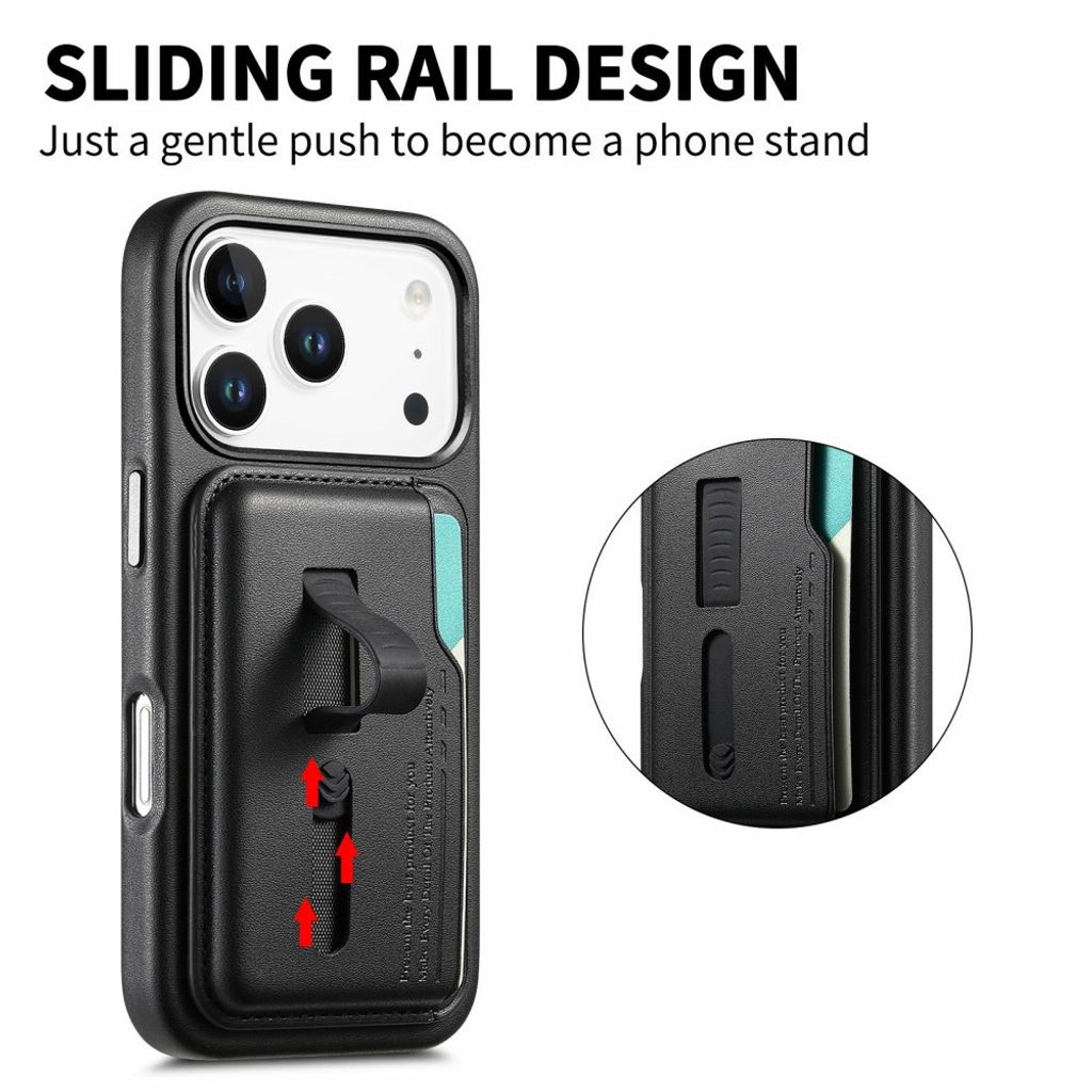 iPhone 17 Pro Max MagSafe lommebokdeksel med kortholder – svart