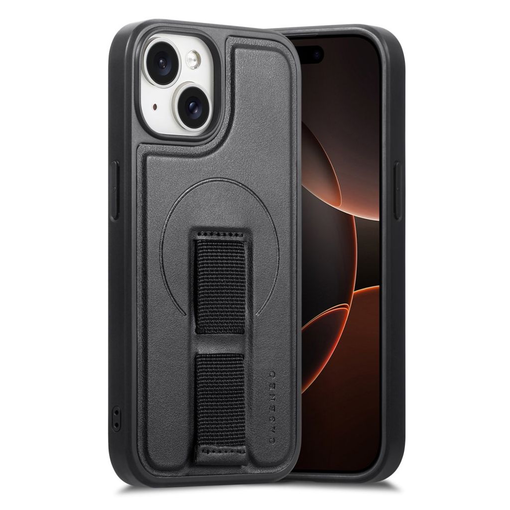 CASENEO iPhone 15 Plus/14 Plus MagSafe Cover med Remgreb – Sort