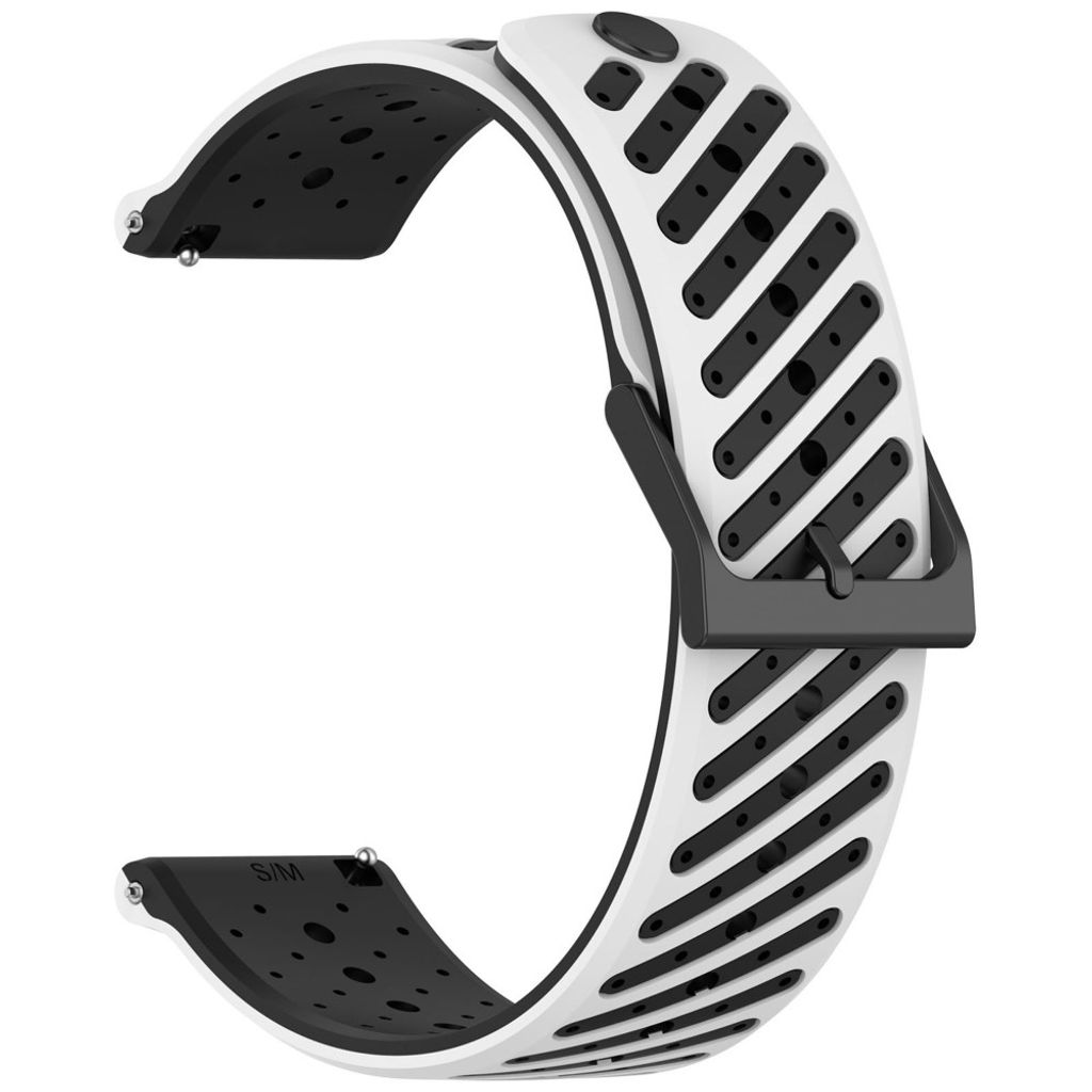 Garmin Forerunner 70/170/170 Music Silikone Urrem - Hvid/Sort
